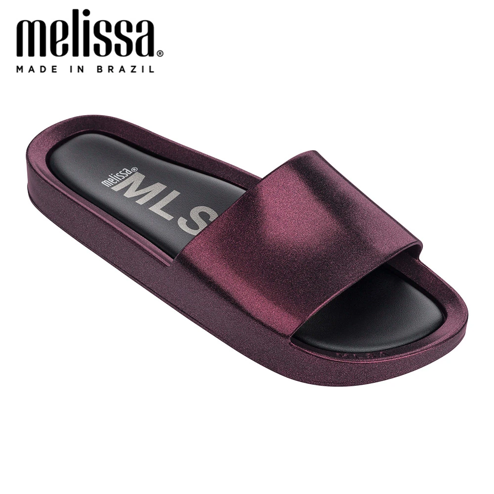 Melissa/пляжные шлепанцы Блестящая женская прозрачная обувь Модные сандалии