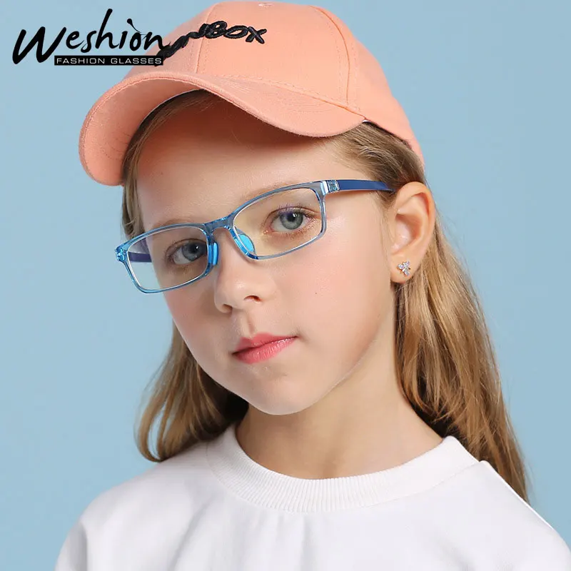 Teens Anti Blue Light Glasses Kids Youth Boy Girls Silicone Optical Frame Junior Computer 5-15 Children Eyeglasse UV Filter