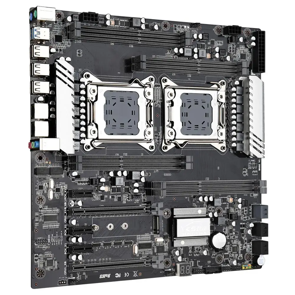 X79 двойной S8 материнская плата Xeon E5/V1/V2 LGA2011 PCI-E 16*2 SATA3.0 с 8-канальный сетевой видеорегистратор DDR3 материнская плата M2.0 слот SSD