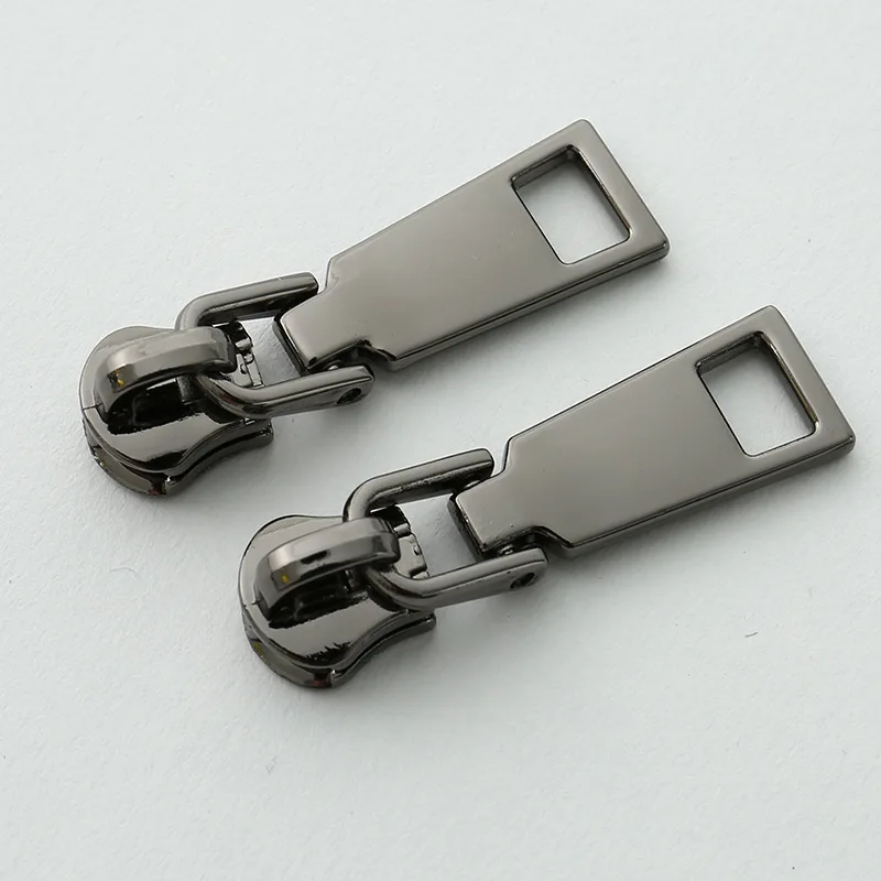 Metal Zipper Head Slider, Double Zipper Sliders, Zipper Stopper, DIY Sewing Supplies, High Quality, 3 #, 10Pcs