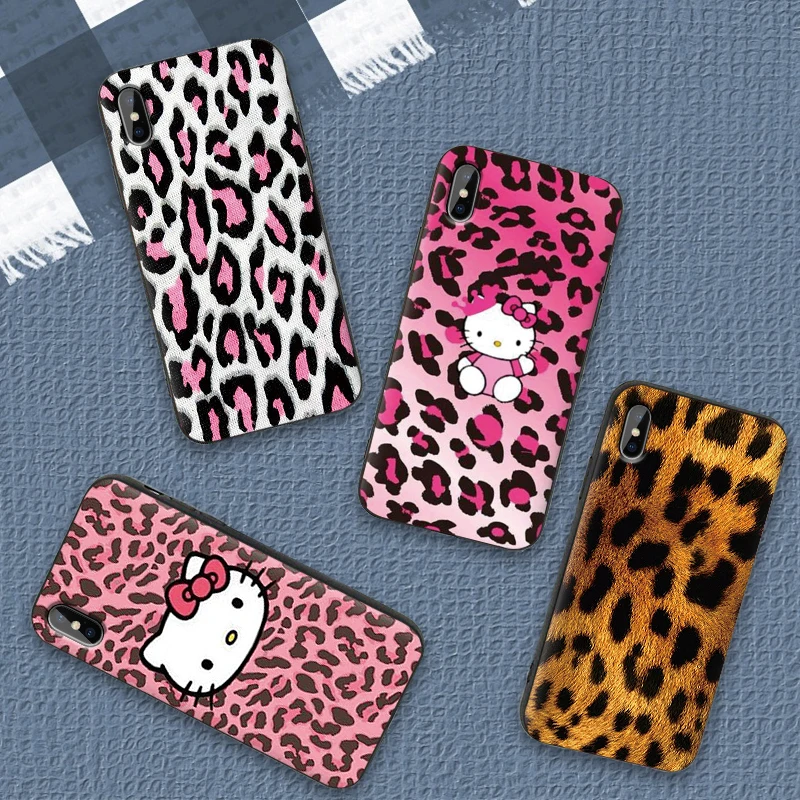 Леопардовый принт для iPhone 6, 6 S, 7, 8 Plus, X, XS, XR, XS Max, 5 5S, ТПУ, мягкая защитная задняя крышка для телефона, чехол, оболочка