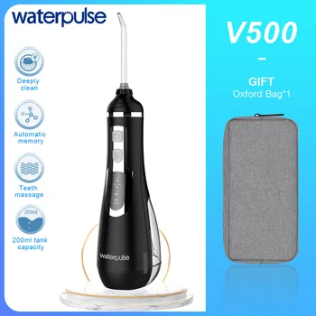 

Waterpulse V500 Portable Irrigator Water Flosser Cordles Oral Irrigator With Travel Bag Massage Clean Flossing Dental Irrigators