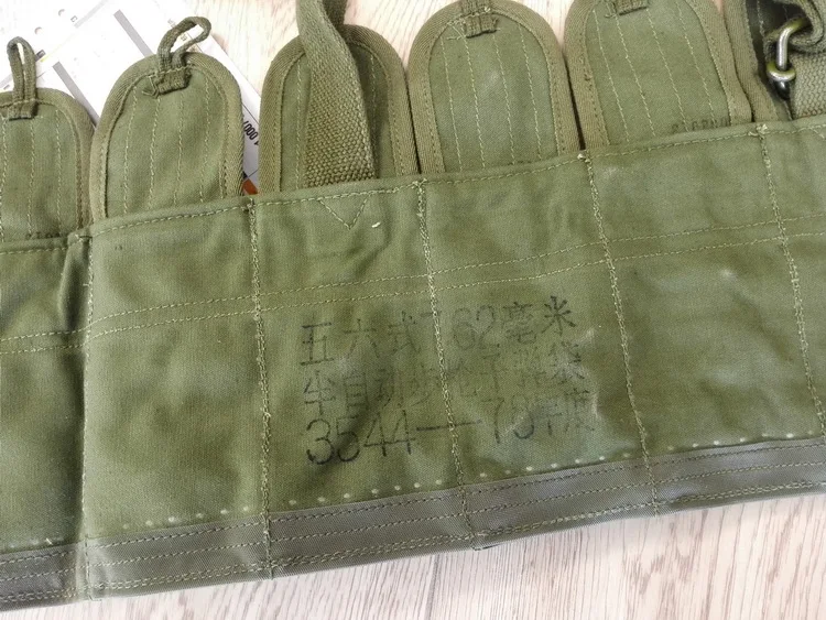 SURPLUS CHINESE MILITARY SKS TYPE 56 SEMI AMMO CHEST-RIG CANVAS BANDOLIER POUCH
