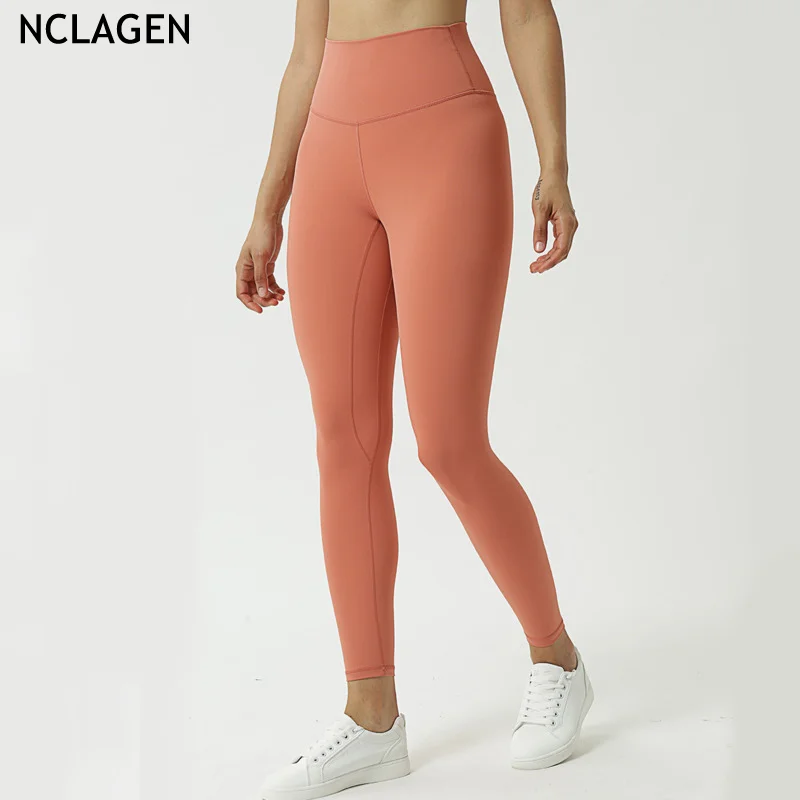 

leggings sport women gym fitness yoga pants High Waist Capris Squat Proof Tummy Control Quick Dry Running Workout tights NCLAGEN