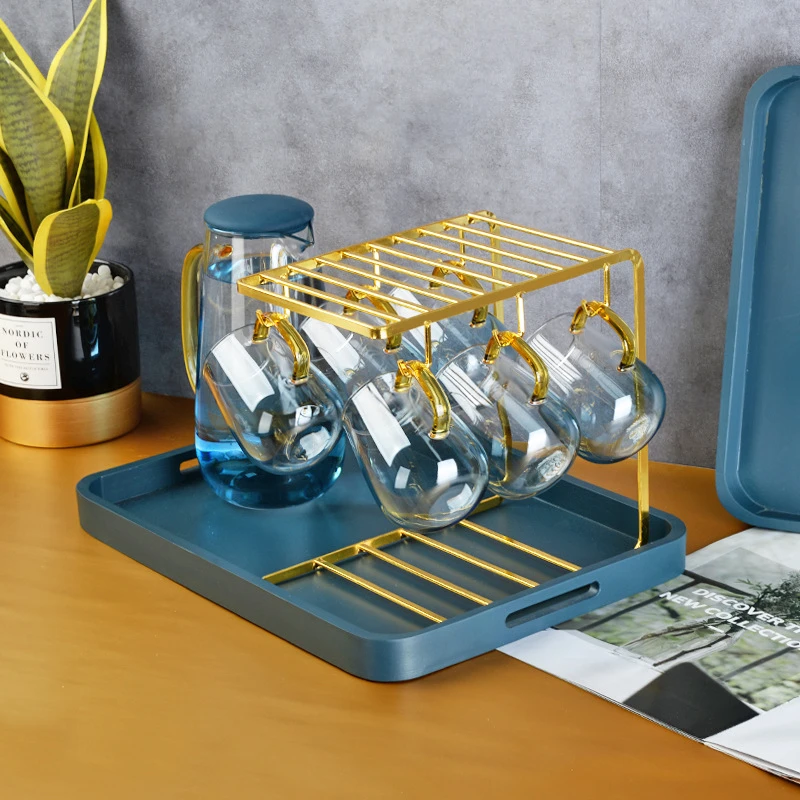 Soporte de Metal para tazas, estante de secado para almacenamiento de de vino, organizador de cocina para tazas de café, organizador de té de vidrio, soporte de Marc|Bastidores y soportes| -