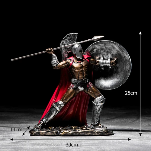 

Sparta Statues Armor Model Miniatures Spartacus Warrior Figurines Living Room Desk Decoration Europe Vintage Home Decor