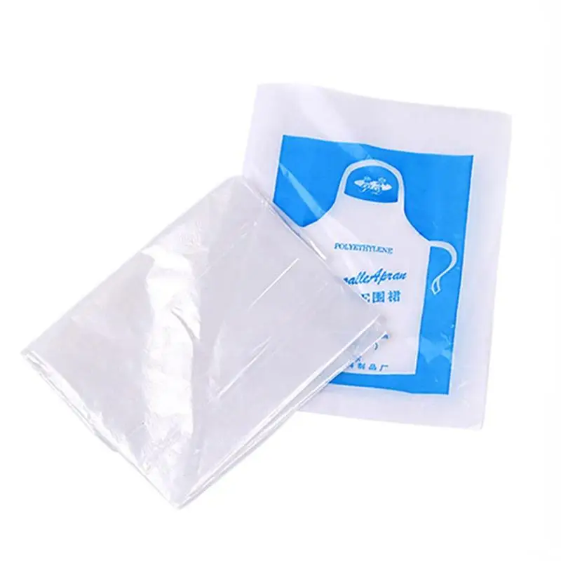 

10/50 pcs Disposable Aprons For Kids Waterproof Oil Proof Antifouling Transparent Aprons Painting Room Eating Hot Pot Supplies