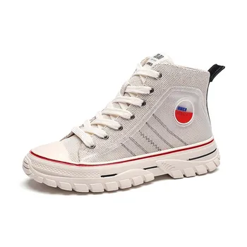 

Women's high-quality white shoes increase high-top canvas shoes new spring and autumn fashion comfortable women's shoes