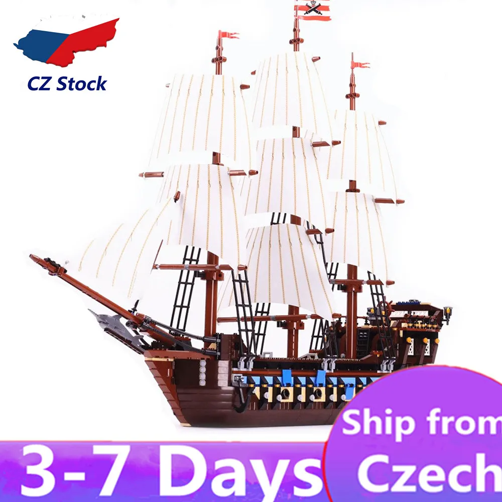 

22001 16006 Warship Pirates of the Caribbean The Black Pearl Ship Building Block movie 4184 10210 bricks Toy Chirstmas Gift