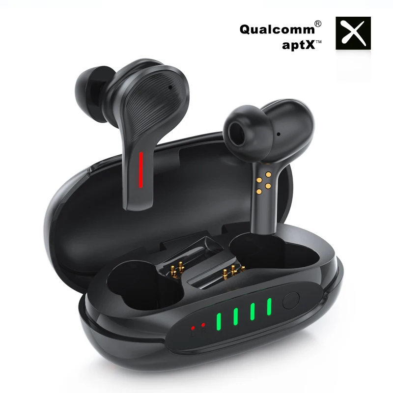 Fones de ouvido sem fio bluetooth 5.0 qcc3020 chip enc redução ruído duplo microfone hd chamada alta fidelidade estéreo esporte