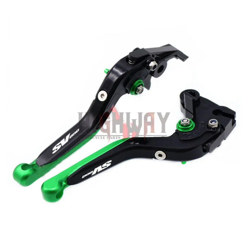 BlackGreen Аксессуары для мотоциклов Складные Выдвижные ЧПУ алюминиевые мото мотоцикл грязи велосипед тормоза сцепления рычаги для SUZUKI SV650 - Цвет: BlackGreen