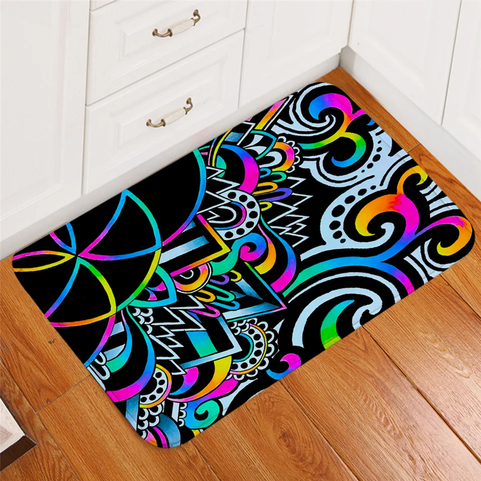 White Doodle Magic Trippy Alien by Brizbazaar ковер акварельный ковер третий глаз напольный коврик Мандала блюдце нескользящий коврик для спальни для мальчиков - Цвет: White Doodle Magic