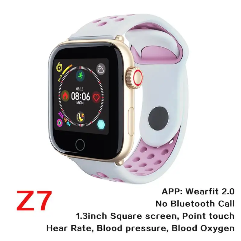 gold and Pink Z7 спортивные Смарт-часы для мужчин фитнес-трекер Браслет пульсометр умный Браслет Водонепроницаемый кровяное давление наручные женские Смарт-часы - Цвет: gold and Pink