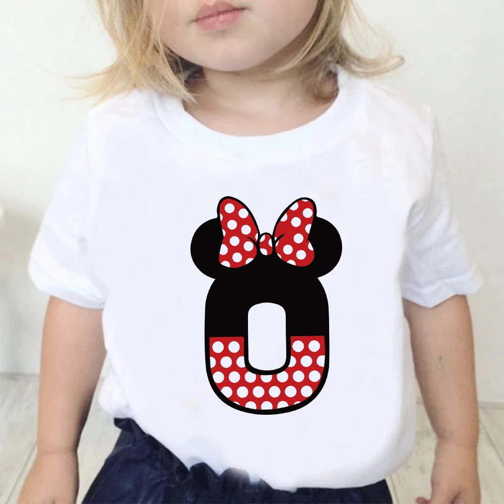Divertidísimo Hizo un contrato Defectuoso Camisetas de primer cumpleaños para niños y niñas, ropa de Disney de Minnie  Mouse, camisetas de verano para niños de 0 a 9 años, camisetas de moda para  niños _ - AliExpress Mobile