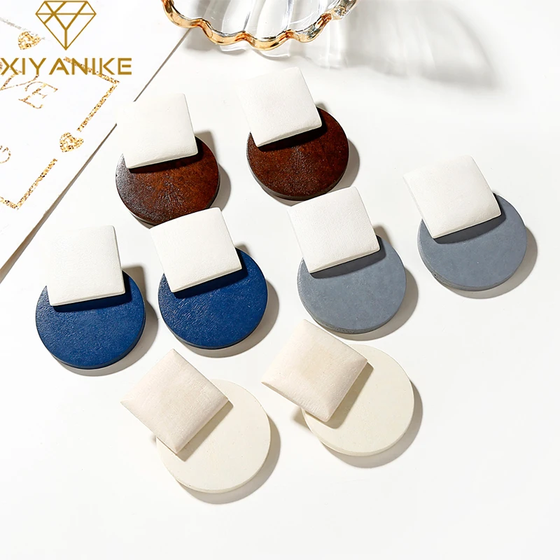 

XIYANIKE Women's Earrings Jewelry Simple Design Hit Color Handmade Round Dangle Drop Earrings For Female New Fashion Party Gift