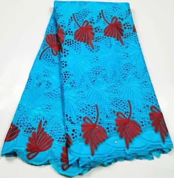 

Latest swiss voile lace embroidery african lace fabric fashion swiss lace fabric 5yards nigerian lace fabric for dress LG188