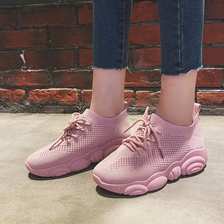 

Shoes Women's 2019 New Style WOMEN'S Shoes Fly Woven Korean-style Ulzzang Breathable Athletic Shoes Women's