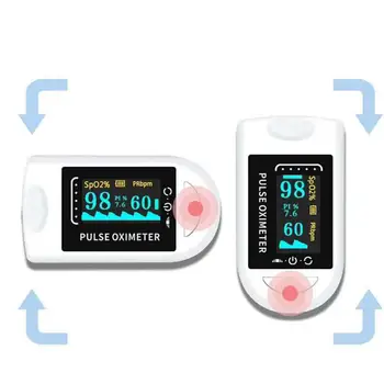 

Pulse Oximeter Fingertip Blood Oxygen Pulse Rate Gauge Oxygen Saturation Monitor Measuring Device Oximeter
