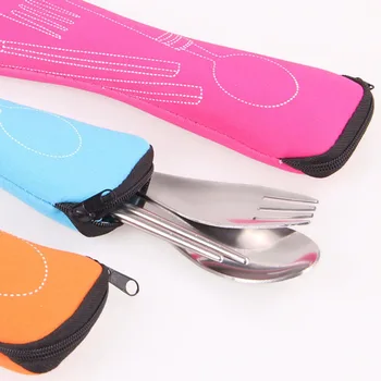 

Portable Knife Fork Storage Bag Air Cotton Travel Cutlery Bag Zipper Chopsticks Bag for Daily Camping Picnic Pillow Bag