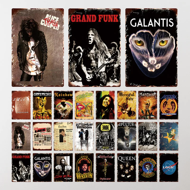Rock Band Metal Sign Poster Tin Plaque Music Singer Vintage Wall Plate Bar Pub Club Decor Retro Home | Дом и сад