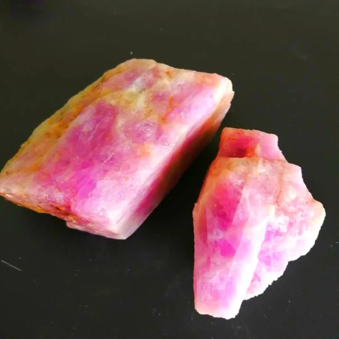 Natural Kunzite Quartz Crystal Spodumene Rough Mineral Stones Healing Decor Natural Stones and Minerals