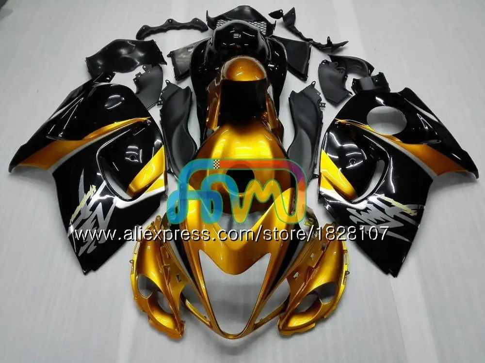 Инъекции для SUZUKI Hayabusa GSXR1300 Красный Пламя 08 09, 10, 11, 12, 56BS. 56 GSX-R1300 GSXR 1300 2008 2009 2010 2011 2012 обтекатель - Цвет: No. 18 Golden