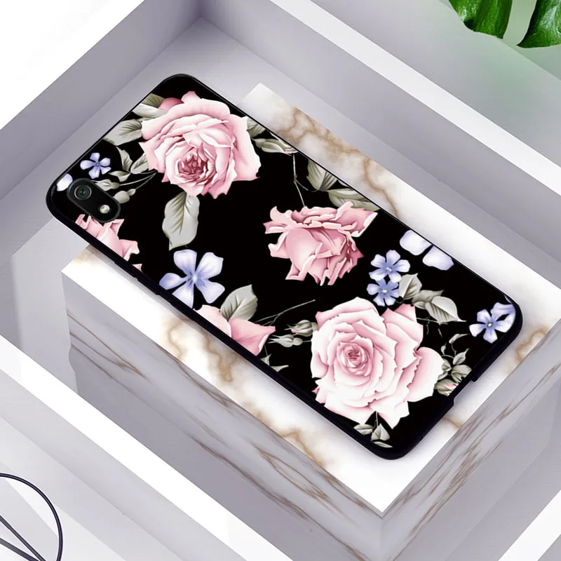 For Xiaomi Redmi 7A Case Mi A2 Lite Red Rose Phone Case For Redmi 4x 5 Plus 5A 6A 6 Pro Case Black TPU Cover Redmi GO Redmi S2 - Цвет: TPUBLK612