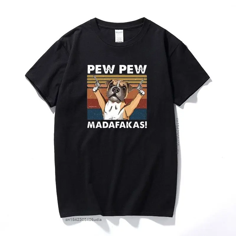 

New Summer Fashion Men Tshirt Pew Pew Madafakas Vintage T Shirt For Boxer Lovers Top Cotton T-Shirt For Man And Woman