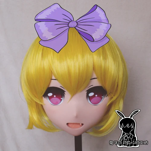 Кролик 50) Полная Голова кроссдресс Девушка BJD кукольная маска страшный вампир COS мультфильм аниме Реалистичная силиконовая Elly Косплей Маска кигурум