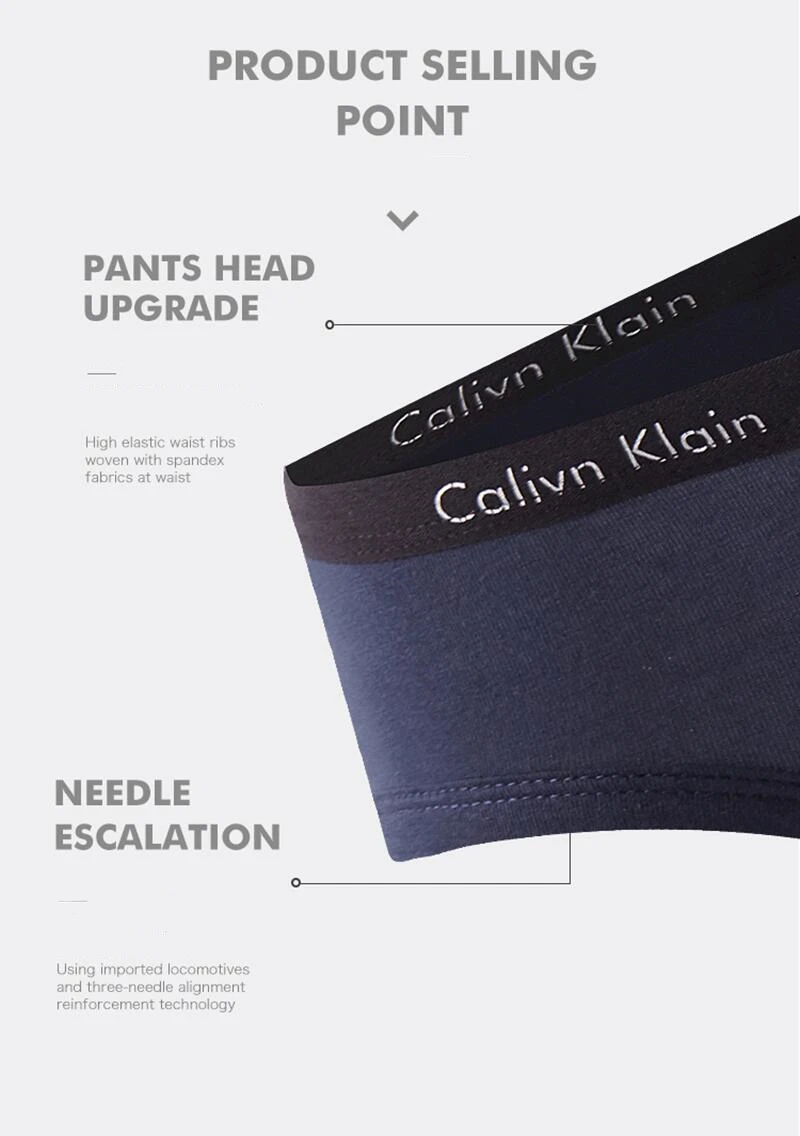 best briefs for men Calivn Klain Letter Printing Cotton Men's Boxer Underwear Soft Boxershorts Underpants 3D Pouch Shorts Male Panties Lingerie mens underwear briefs