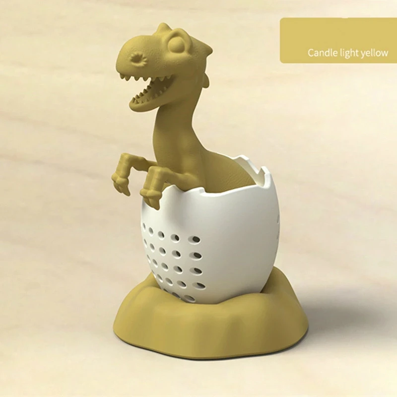 Yellow Dinosaur Ситечко для заварки и диффузора из силикона для чая, многоразовое ситечко для кофе, кухонные аксессуары, чай Loch Ness Monster joro - Цвет: Yellow Dinosaur