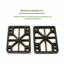 

2 Pieces of 6mm78*56 Skateboard Long Version Damping Pad Size Fish Board Cushion Height Increase Pad Components