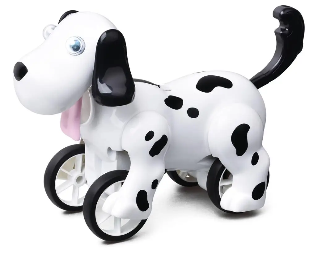 777-601 RC zoomer dog 2,4G беспроводной пульт дистанционного управления умная собака электронный питомец детские развивающие игрушки Робот игрушки Рождественский подарок - Цвет: black without box