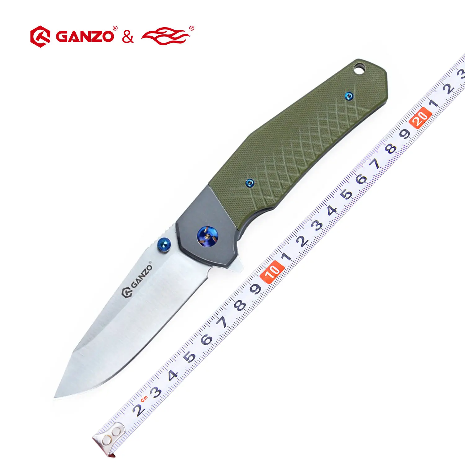 58-60HRC Ganzo G7491 440C Лезвие G10 ручка складной нож для выживания на открытом воздухе