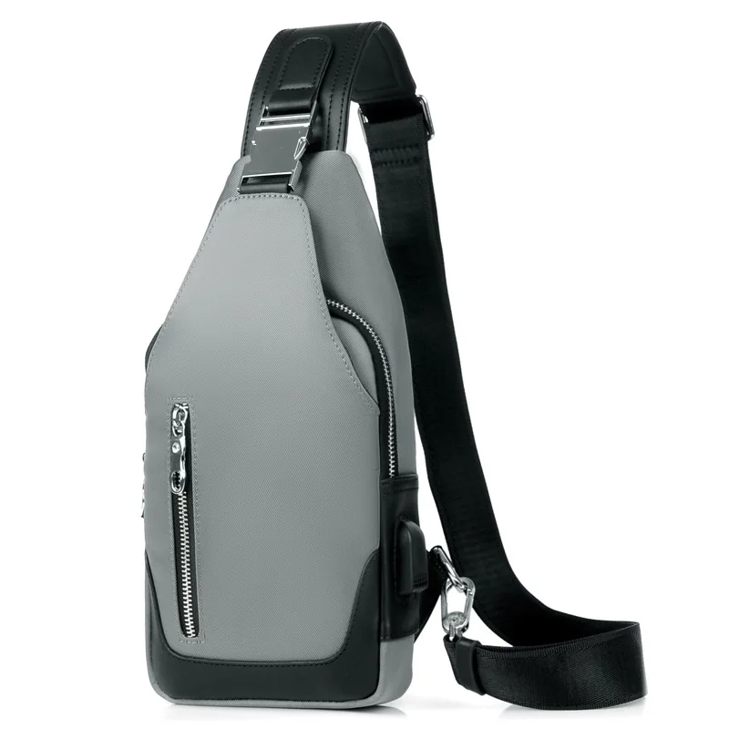 

Cross Border FOR MEN'S Single-shoulder Bag USB Charging Chest Pack Luxury Mobile Phone Bag Business Chest Pack Bag Wholesale