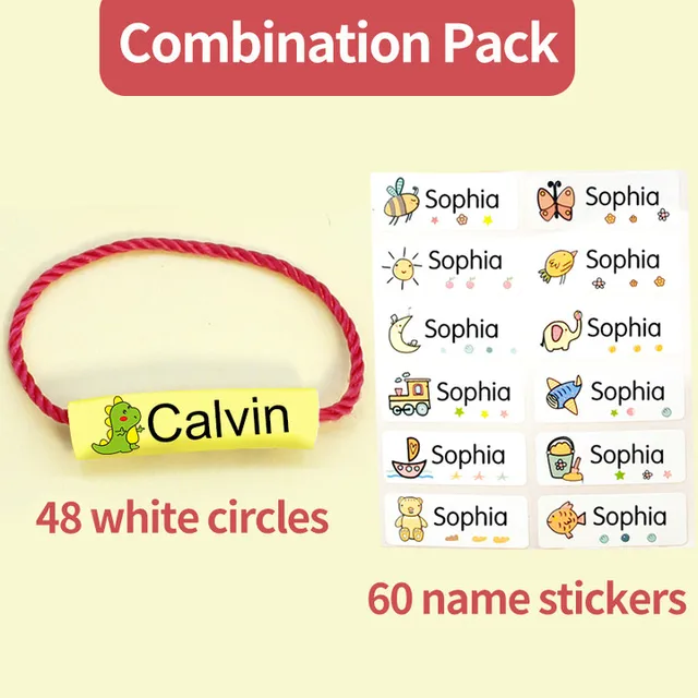 Children's Name Seal Custom Student's Name Stamp  Kindergarten Clothes Waterproof Name Sticker Will Not be Washed Off  Christmas Combination 4