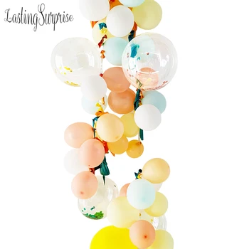 

50pcs Bubble Confetti Balloons Rose Gold Mint Balloon Arch Kit Latex Garland Balloons Baby Shower Supplies Backdrop Wedding day