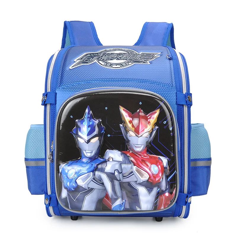 

Ultraman Book Pupil's Bag Eva Cartoon CHILDREN'S School Bags Ultraman Pressure Shell School Bag Splittable School Bag