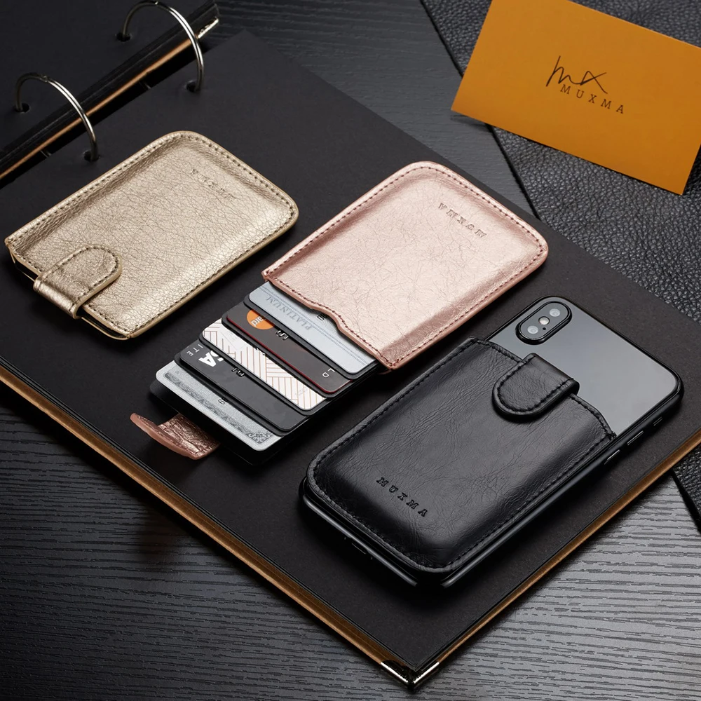 Чехол-бумажник из искусственной кожи с 5 слотами для карт для samsung Note 10 Pro S10 Plus A70 A50, держатель для кредитных карт для iPhone XS Max