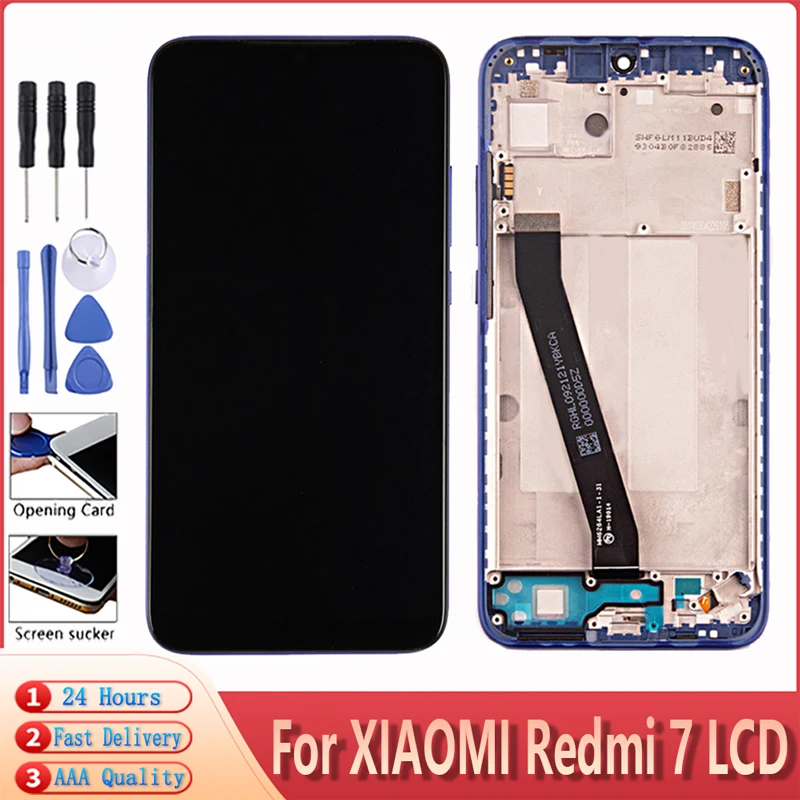 ЖК-дисплей 6 26 &quotдля Xiaomi Redmi 7 с рамкой и дигитайзером сенсорного экрана экран для