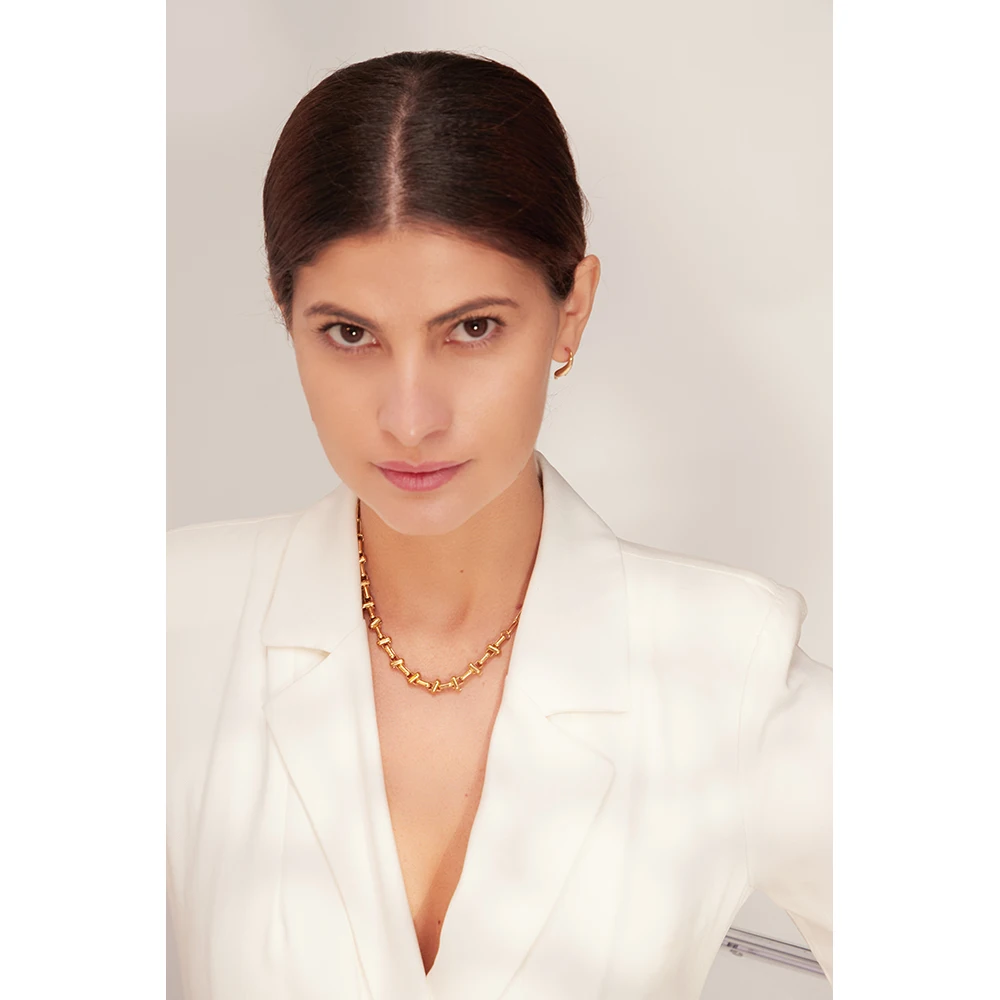 Short Chain Choker Necklace for Women Gold Stainless Steel Jewelry - Image 2