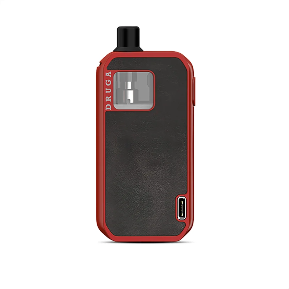 Augvape Druga Narada Pod электронная сигарета Satrter комплект 2,8 мл 0.5ом 0.6ом катушки RBA сборка Дека встроенный аккумулятор Vape Pod - Color: Red