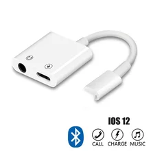 Для Lightning/3,5 мм разъем аудио преобразователь для наушников 2 в 1 Bluetooth адаптер для наушников зарядный разветвитель Aux кабель для iPhone 7 8