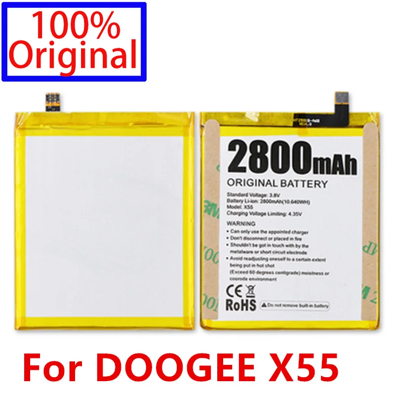 100% Оригинальный 2800 мА/ч X55 Батарея Для DOOGEE акумуляторная батарея смарт-телефон в