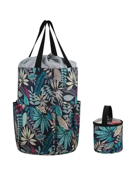 

Knitting Woolen Yarn Storage Bag With Inner Divider SpaciousYarn Tote Organizer Knitting Tool Holder Traveling Knitting Organize