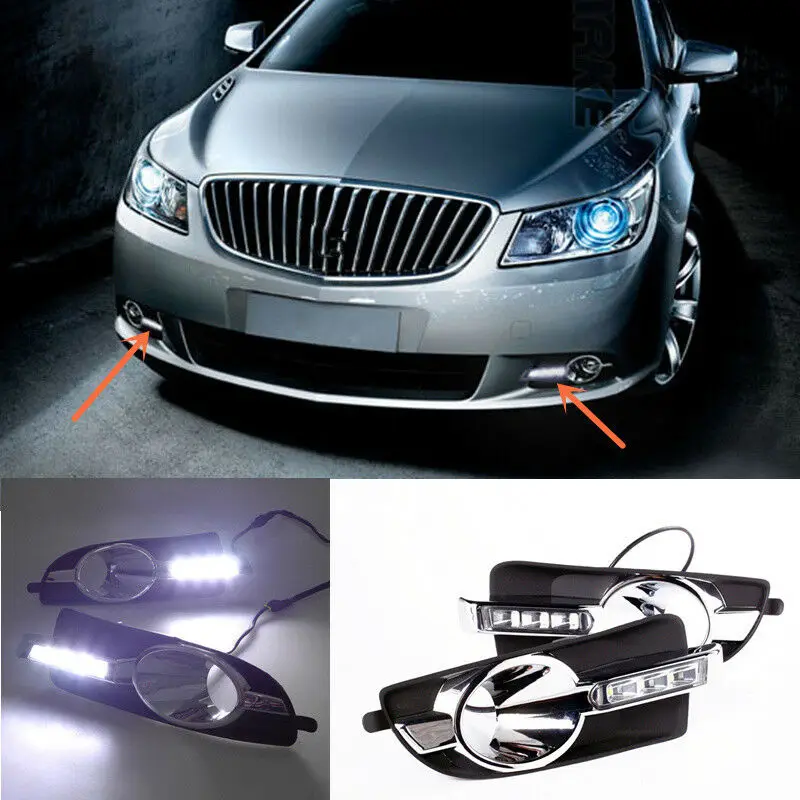 2* белый светодиодный дневный ходовой свет DRL дальнего света для Buick LaCrosse 2010-2013 автомобильные аксессуары для модификации