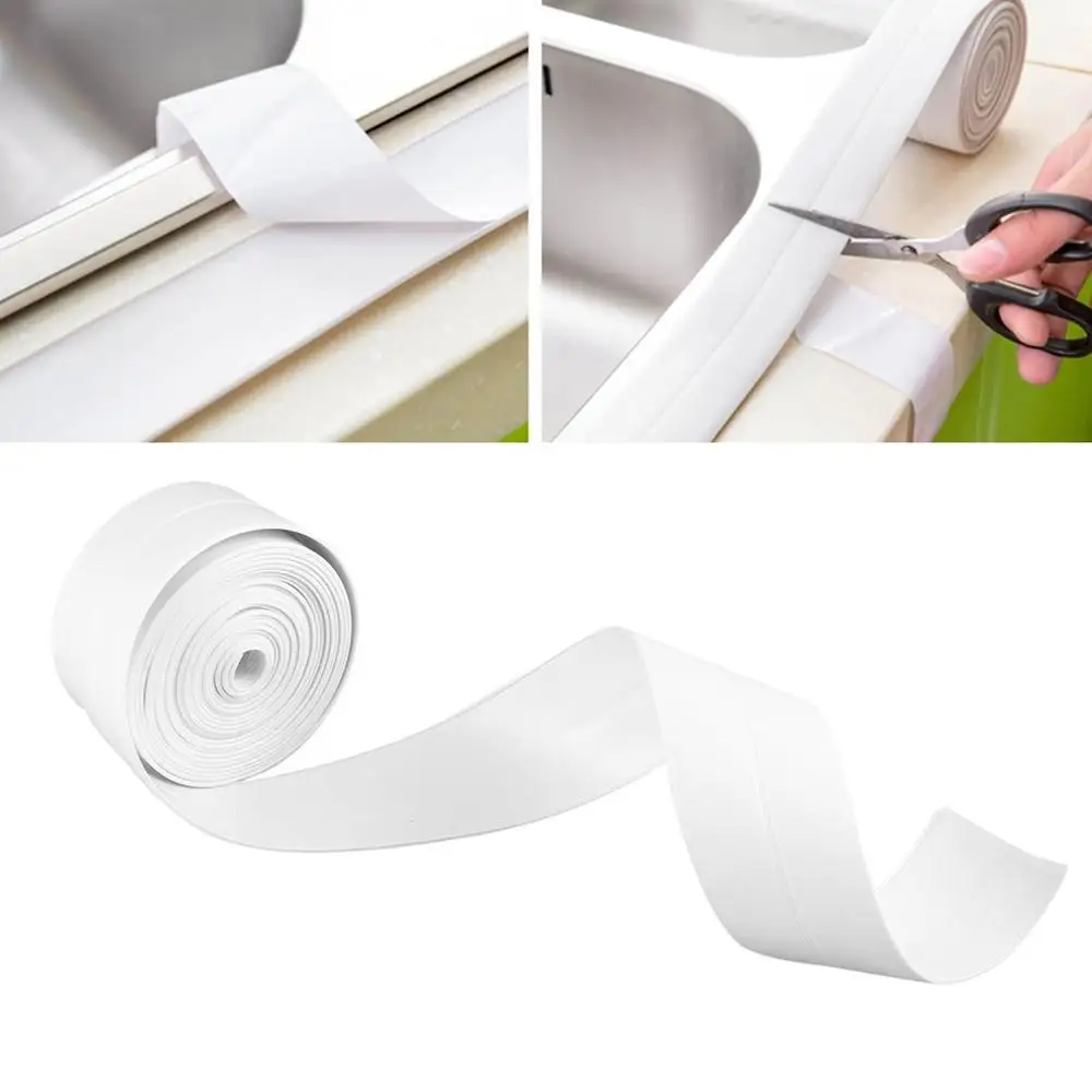3.4mx38mm Kitchen Sink Bathtub Sealant Strip Tape PVC Mildewproof Self Adhesive Wall Sticker