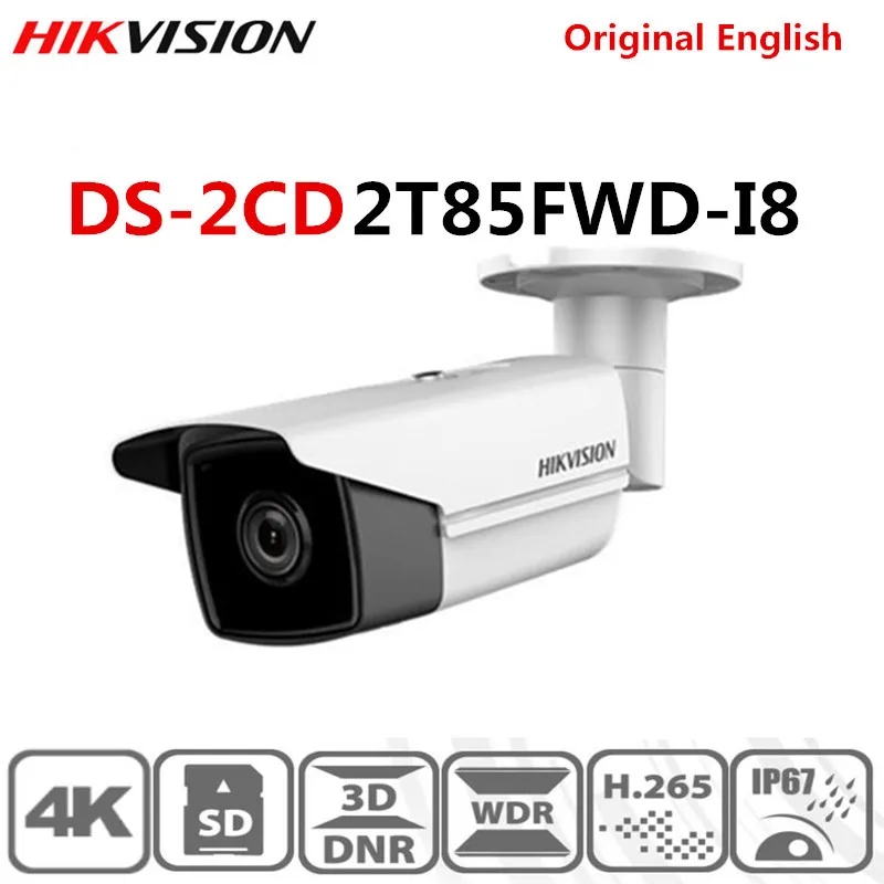 Оригинальная Hik английская международная версия DS 2CD2T85FWD I8 8MP 4K IR фиксированная