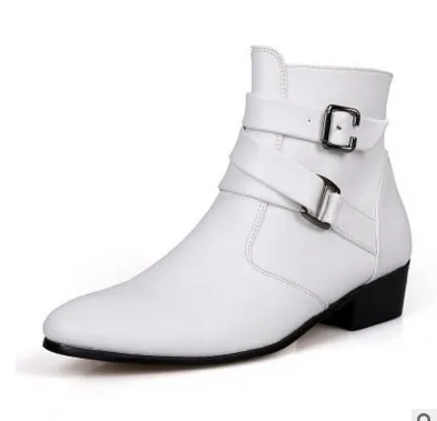 Men Boots Winter Leather Short Boot British Style Shoes Flat Heel Work Boot Motorcycle Short Boots Casual Ankle Shoes wed4