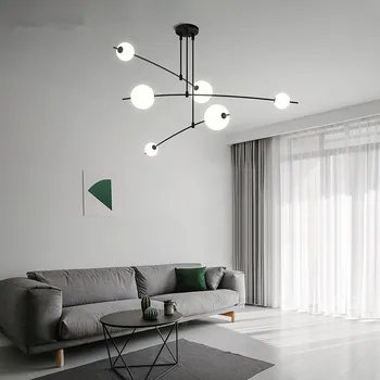 

Nordic Post-Modern Iron glass Hanging Lamps for Dining Room Bedroom Lamp Living Room Decor Designer LED Pendant Lights Fixtures